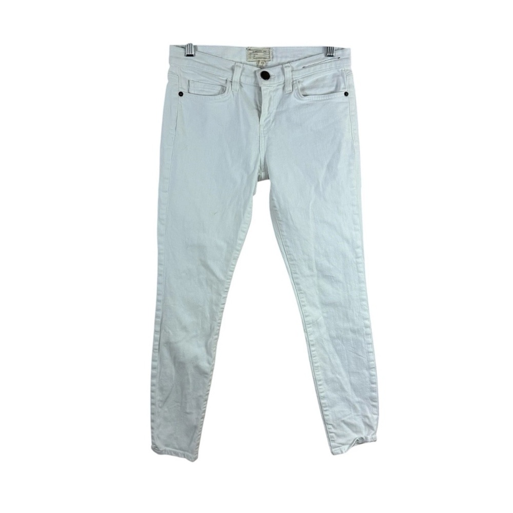 CURRENT ELLIOTT womens 26 white the stiletto stretch mid rise denim skinny jeans